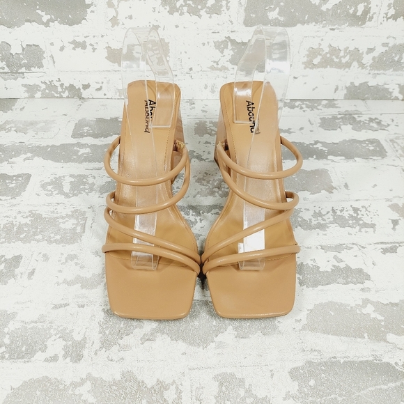 New Abound Austyn Brown Tubular Strap Block Heel Sandals H266 - Picture 7 of 12